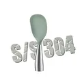 Premium non-stick green silicone rice spoon with durable 304 stainless steel handle - 304 Stainless Steel Handle / Green