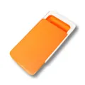 Portable orange foldable cutting board and sink basket for outdoor camping activities - Drain Basket / Orange