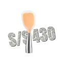 Standing non-stick silicone rice paddle with a premium 304 stainless steel handle. - 430 Stainless Steel Handle / Transparent Orange