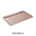 Champagne gold rectangular non-stick baking tray for DIY home baking, size 250x380mm - Champagne Gold Medium