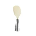 Professional standing rice scoop with cream silicone head and stainless steel handle - 430 Stainless Steel Handle / White