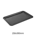 Professional black rectangular non-stick baking tray, 250x380mm, for home DIY oven baking. - Black 38*25cm