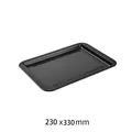 Black non-stick rectangular carbon steel baking tray, size 230x330mm for DIY cakes - Black 33*23cm