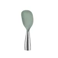 Standing silicone rice spoon with 304 stainless steel handle and non-stick green head - 430 Stainless Steel Handle / Green