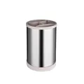 Rotating stainless steel kitchen utensil holder with three storage compartments - Bag Packaging / Khaki