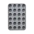 Professional gray 24-cavity silicone muffin mold for high-temperature DIY home baking - Gray 24-Cavity