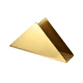 Modern triangular gold stainless steel napkin holder with brushed finish for restaurants - Triangle / Gold