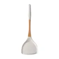 Wooden handle silicone spatula turner with white heat-resistant head - Chinese Spatula