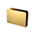 Elegant vertical stainless steel napkin holder with a premium gold brushed finish for table - Square / Gold