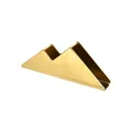 Elegant golden stainless steel mountain-shaped vertical napkin holder for dining tables - Snow Mountain Card Holder / Gold