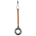 Cucharón de acero inoxidable con mango de madera maciza y lazo práctico para colgar - Cuchara de Sopa