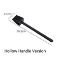 Professional 3-in-1 BBQ cleaning brush with hollow handle and durable steel wire bristles - Hollow Handle Style / 36.5cm