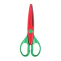 Professional 6-inch children's craft scissors with wave edge design for DIY paper cutting projects - Large Wave Lace Scissor / 6inch / Red/Green