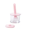 Pink kitchen oil dispenser bottle with integrated silicone brush and 200ml scale markings - Pink