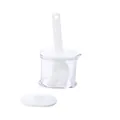 200ml clear oil dispenser bottle with white silicone brush for kitchen and outdoor BBQ - White