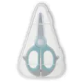 Portable stainless steel baby food scissors with translucent triangular storage case - Blue With Storage Box / Blue
