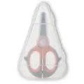 Portable pink baby food scissors with stainless steel blades in a clear plastic storage case - Pink With Storage Box / Pink