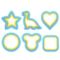 6-piece cartoon sandwich and bread cutter set for kids with star heart dinosaur shapes - 6 Piece Set (Bagged)