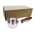 304 stainless steel mini oil pouring pot with wooden handle and storage box - S / 100ml