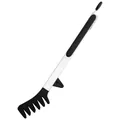 Pince à pâtes professionnelle en silicone noir avec manche en inox et support intégré - 12 Pouces Noir