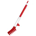Pince à pâtes en silicone rouge avec manche inox et support intégré pratique - 12 Pouces Rouge