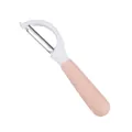 Macaron pink Y-shaped vegetable peeler with sharp stainless steel blade for kitchen. - Horizontal Y-Shape (Style 01) / Pink