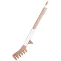 Ergonomic silicone pasta server tongs with built-in stand for kitchen usage - 12 Inch Khaki
