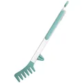 Mint green silicone pasta tongs with stainless steel handle and integrated stand - 12 Inch Blue