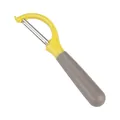 Éplucheur de légumes en forme de Y avec lame en inox, manche ergonomique jaune et gris - Forme en Y Horizontale (Style 01) / Jaune