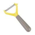 Éplucheur de légumes en Y ergonomique avec lame en acier inoxydable, en jaune et gris - Forme en Y Horizontale (Style 02) / Jaune
