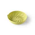 High-temperature resistant round lime green silicone air fryer liner with spiral drainage ridges - Grass Green - Small