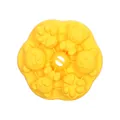 Yellow bear and paw print shaped silicone mold for baby food supplement and jelly popsicles - Bear Paw Style (MD-847) / Yellow