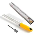 Professional multifunction stainless steel cheese zester with yellow handle and brush - Color Box / Yellow