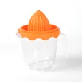 Manual orange juicer cup with transparent container and orange reamer for citrus fruits - Orange