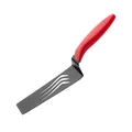 Professional long black non-stick pizza spatula with ergonomic red plastic handle - Long Spatula