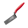 Non-stick rectangular pizza turner with ergonomic red plastic handle - Short Spatula