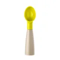 Moderne ergonomische ijslepel met een limoengroene kop en een beige handvatontwerp - Ijslepel