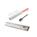 Multifunctional 18/8 stainless steel cheese and lemon zester with pink handle and brush - Color Box (With Cleaning Brush) / Pink