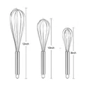 Lot de trois fouets à ballon en acier inoxydable de 8 pouces, 10 pouces et 12 pouces - Ensemble de 3 fouets