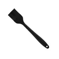 Heat-resistant black silicone basting brush for kitchen oil or BBQ sauce application - Large Black One-Piece Silicone Brush
