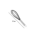 Professional 21cm manual whisk with stainless steel handle and durable black silicone wires - 8-Inch Silicone Whisk