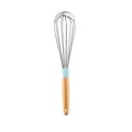 Morandi-blauer Silikon-Schneebesen mit ergonomischem Holzgriff für professionelles Backen - Schneebesen
