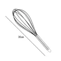 30cm black silicone whisk with stainless steel handle for professional baking needs - 12-Inch Silicone Whisk