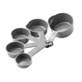 Grey plastic graduated measuring cup set for precise baking and professional kitchen use - Gray Measuring Cups (5-Piece Set) / Gray