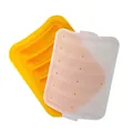 Yellow silicone sausage mold for baby food supplement with a transparent white lid - Large Sausage Style (6 Cavity) / Yellow
