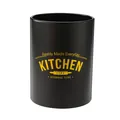 Sleek black silicone kitchen utensil storage tube featuring gold Kitchen Life printing - Kraft Paper Boxed / Black