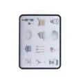 Tagliere a doppia faccia in acciaio inox 304 con illustrazioni di cibo e bordo antiscivolo - Motivo Cupcake (CB4318) / 1 Pezzo