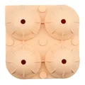 4-hole peach pink silicone ice ball mold maker for large round ice spheres at home - Light Pink