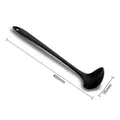 Louche à soupe en silicone noir résistant à la chaleur, manche long de 400 mm - Louche Noire (Long Manche) / 400x95mm