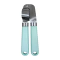 Stainless steel garlic press with ergonomic mint green plastic handles - Garlic Press / Mint Green
